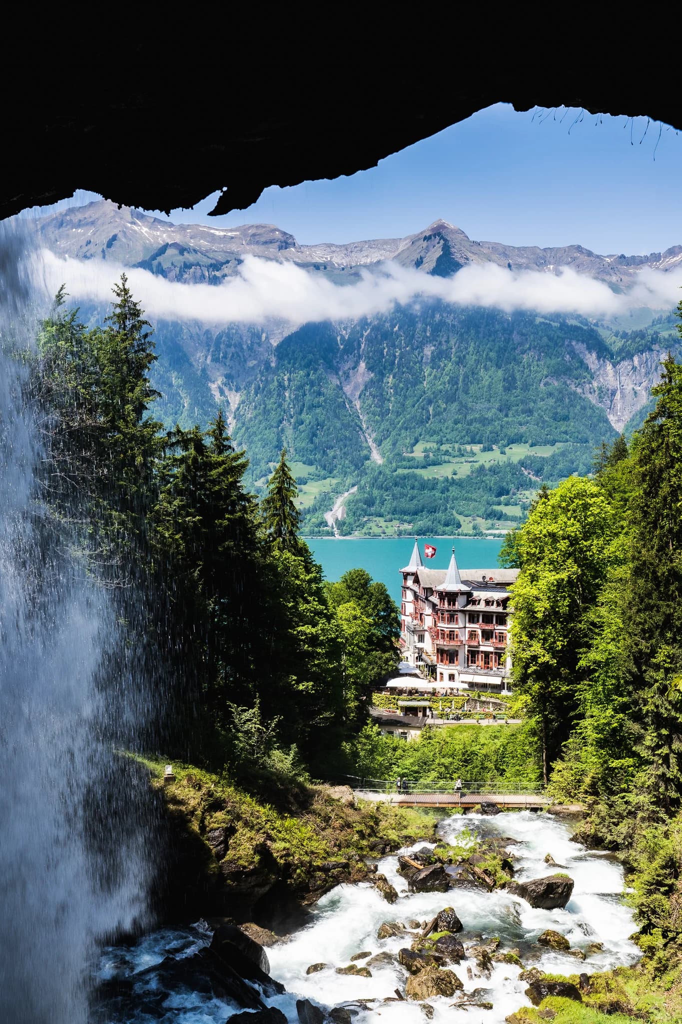 Giessbach Falls — Grandhotel Giessbach, Brienzer Meer
